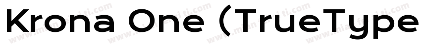 Krona One (TrueType)字体转换